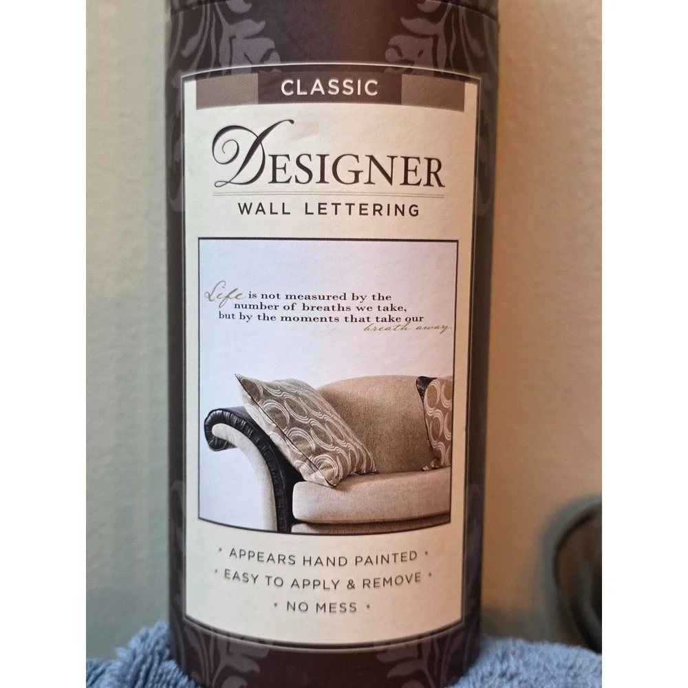 Designer Wall Lettering Adhesive Decal Set 
